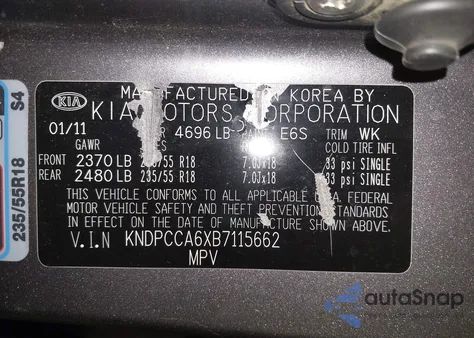 2011 Kia Sportage Sx from USA, damaged, VIN KNDPCCA6XB7115662